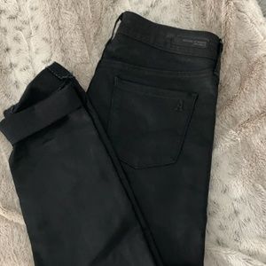 Articles of Society painted leather black pants